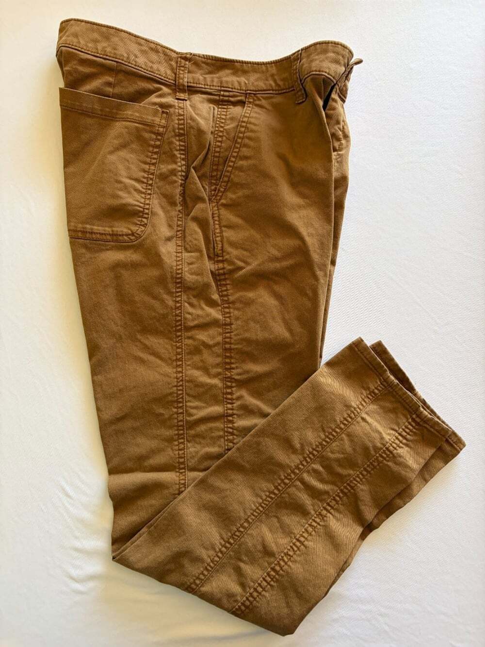 Old Navy Womens Size 10 Brown Utility Chino Pants Seamed Straight Leg Casual
